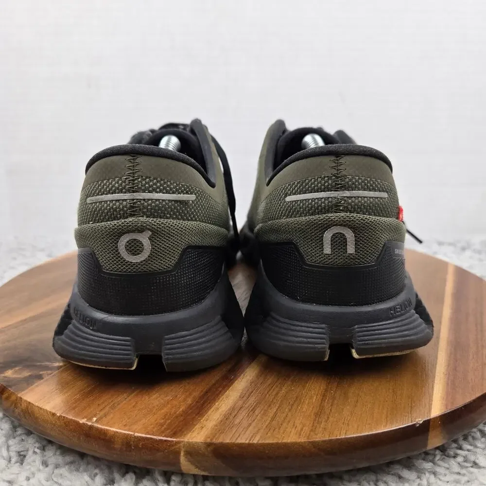On Running Mens 9.5 Cloud X 3 Olive Reseda Black Gym Athletic Daily Running Shoe